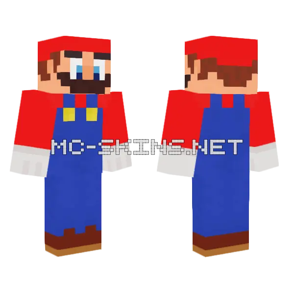 Mario Minecraft skin, front and back