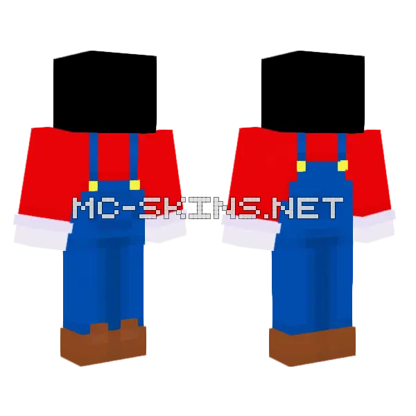 Mario Minecraft skin, front and back