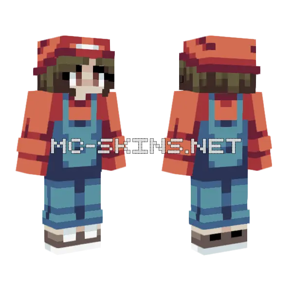 Mario Fan Hive Style Minecraft skin, front and back