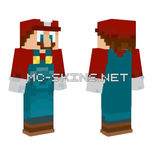 Mario New Shading Minecraft skin, front and back