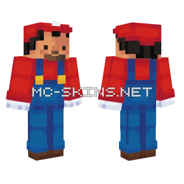 Mario Squeex Matching W Will Minecraft skin, front and back