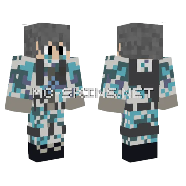 Mark Deep Freeze Con Chaqueta Minecraft skin, front and back