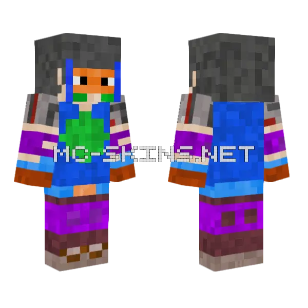 Mark Evlotuivo Con Atifaz Minecraft skin, front and back