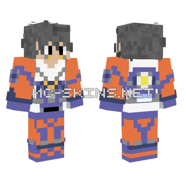 Mark Fall Guys Astronaut Minecraft skin, front and back