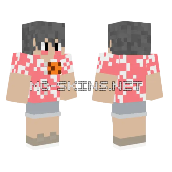 Mark Hotel Worker Shorts Minecraft skin, front and back