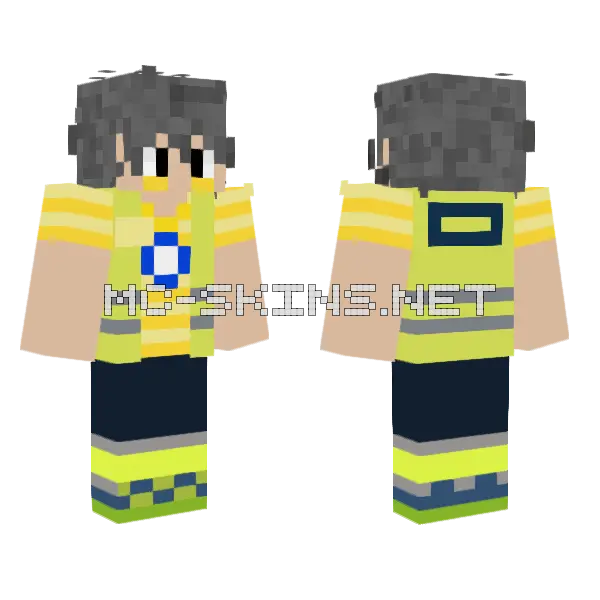 Mark Ikea Coworker Vest Minecraft skin, front and back