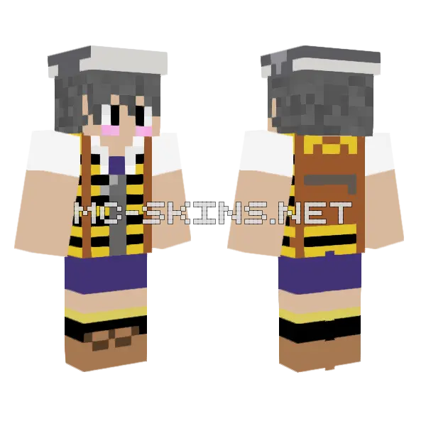 Mark Pokemon Purpura Minecraft skin, front and back