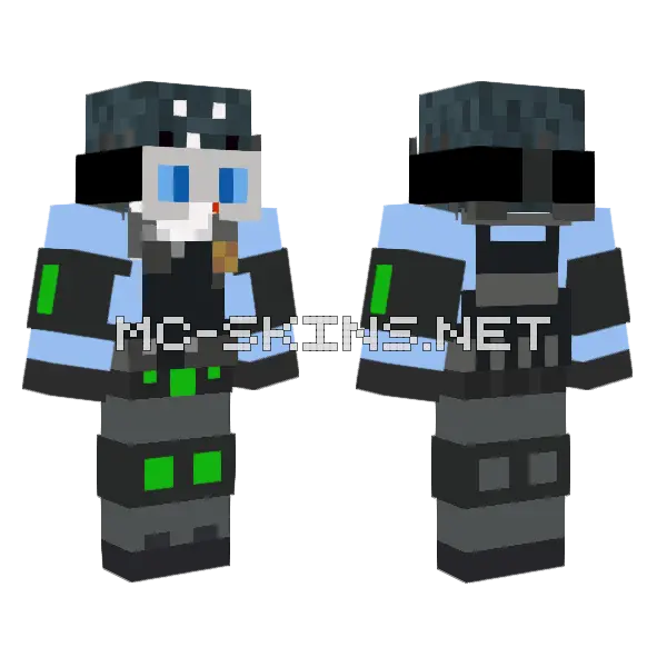 Mark Polica Clown Makeup Minecraft skin, front and back