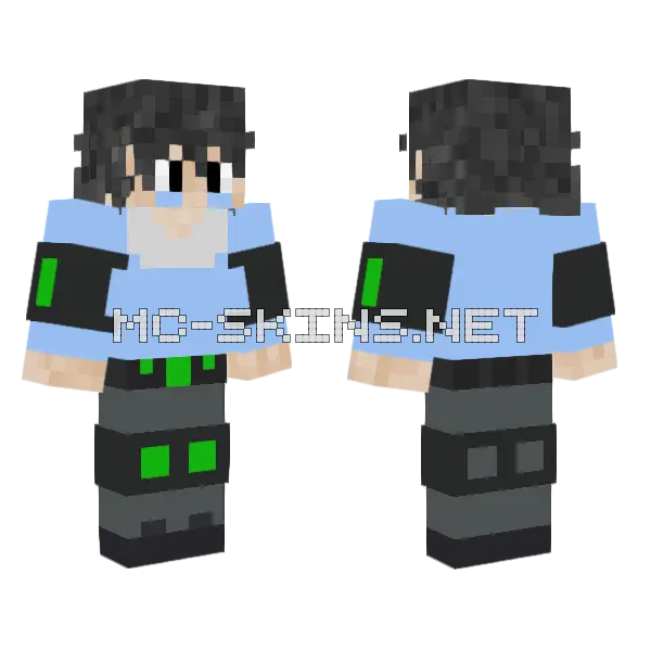 Mark Policia Preparacion Minecraft skin, front and back