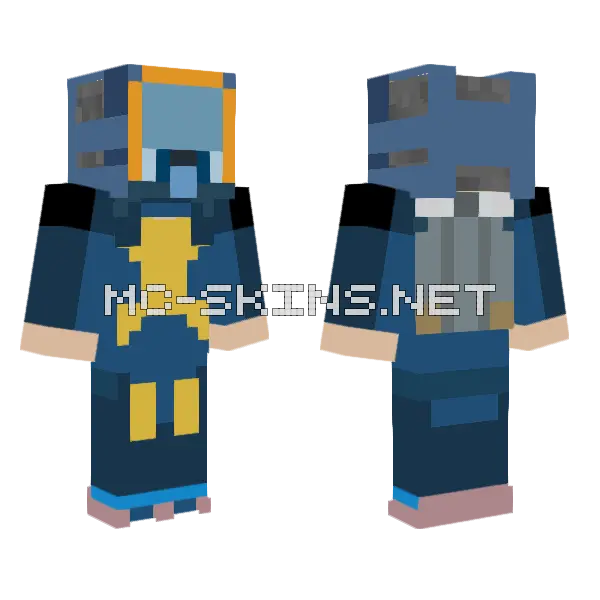 Mark Subnautica Completo Minecraft skin, front and back