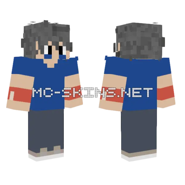 Mark Super Hero Style Minecraft skin, front and back