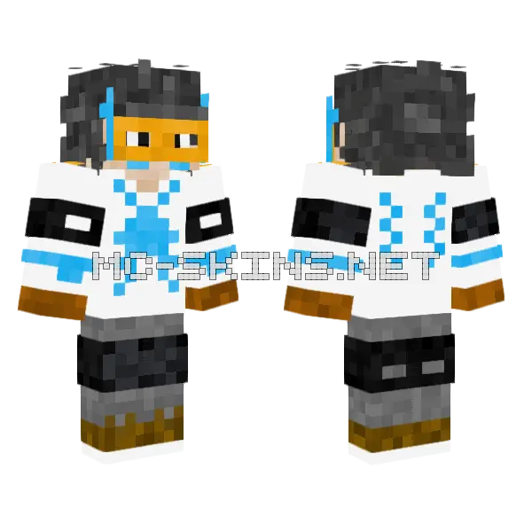Mark Superhero Uniform Minecraft skin, front and back