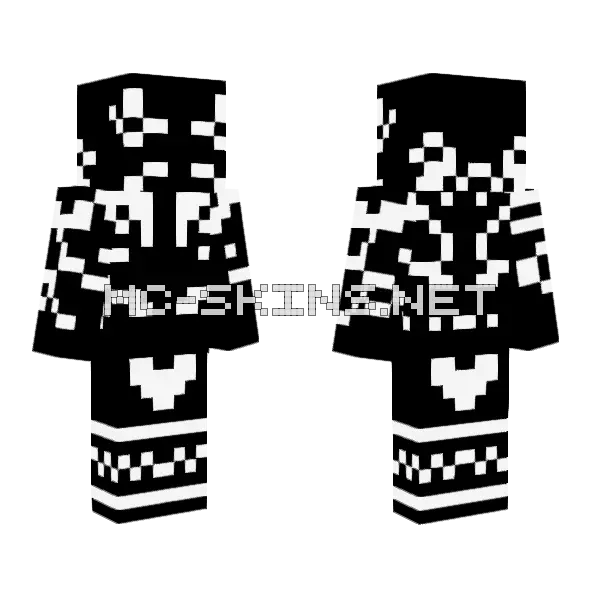 Markings 28 Minecraft skin, front and back
