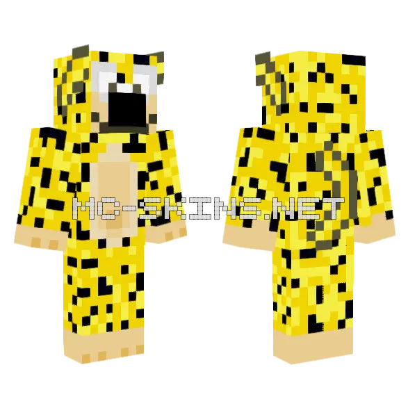 Marsupilami Minecraft skin, front and back
