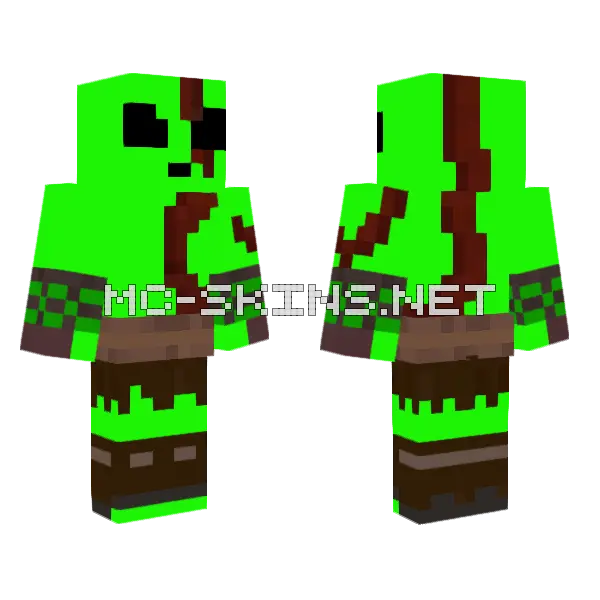 Marty Kratos Minecraft skin, front and back