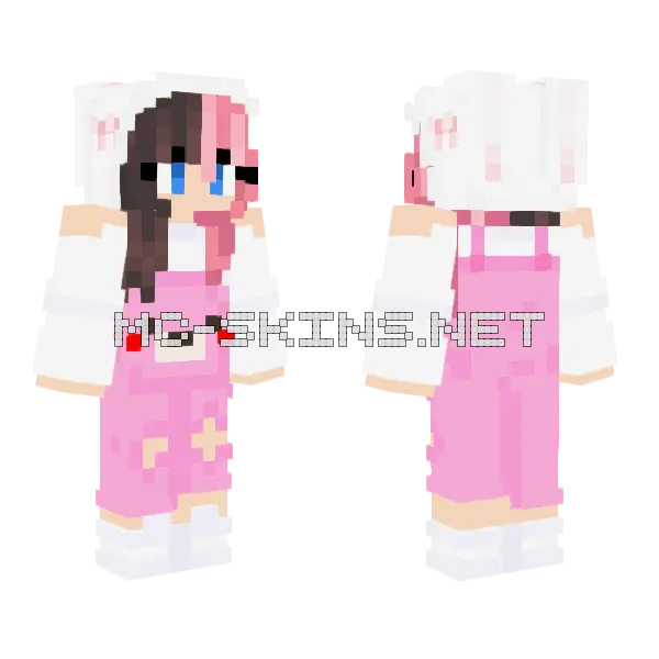 Martyncjusz Pink Hoodie Minecraft skin, front and back