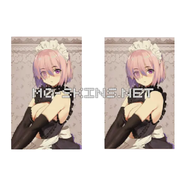Mash Kyrielight Maid cape, outside and lining