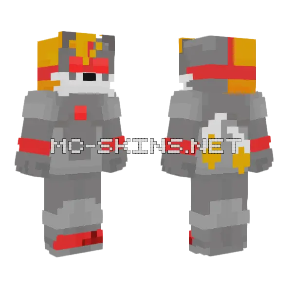 Mashed Tails Ready Player Two V5 Minecraft skin, front and back