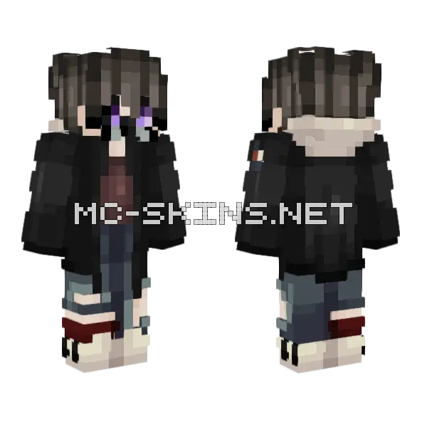 Masked Boy Minecraft skin, front and back