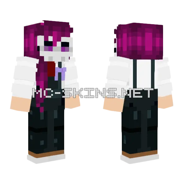 Masked Butler Minecraft skin, front and back