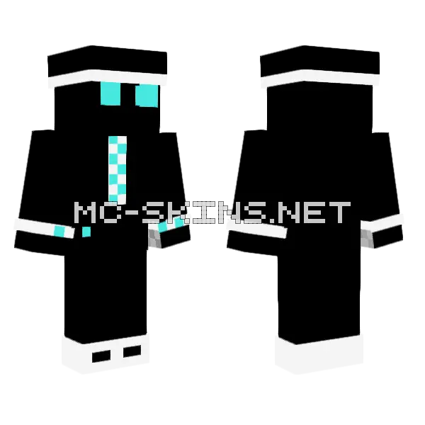Masked Mafi Boss Minecraft skin, front and back
