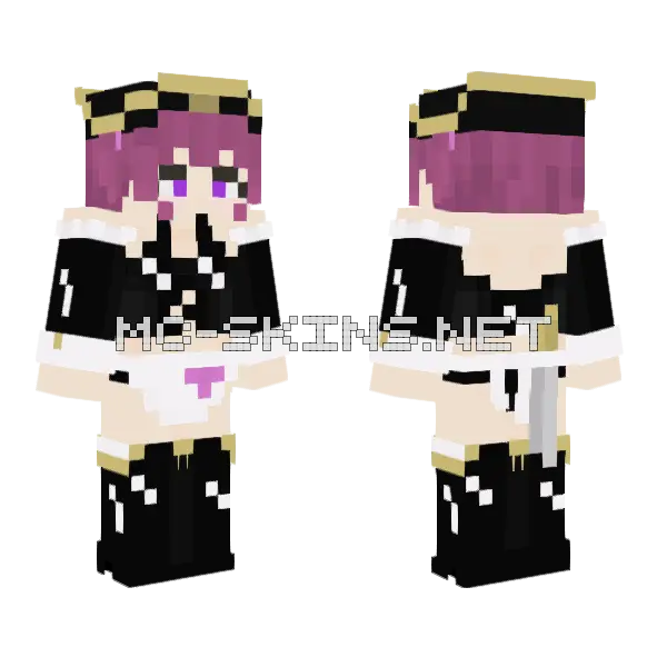 Mast Romantic Maid Minecraft skin, front and back