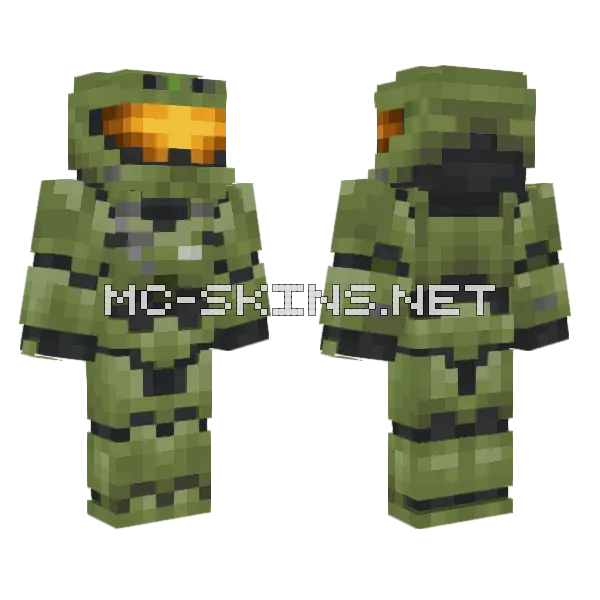Master Chief Minecraft skin, front and back