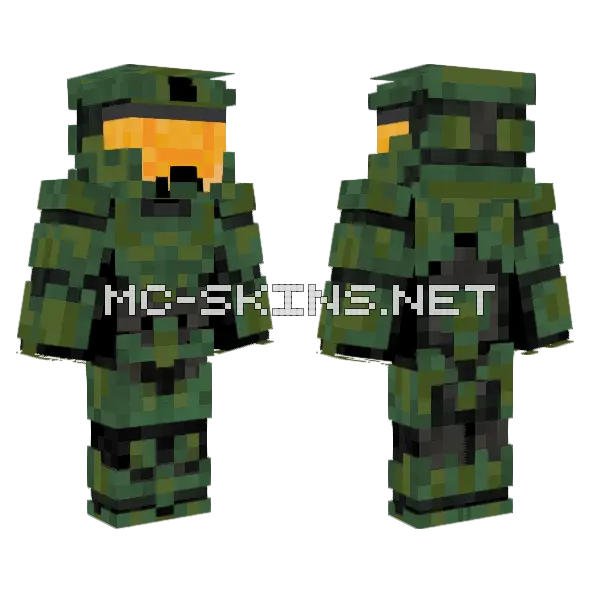 Master Chief Minecraft skin, front and back
