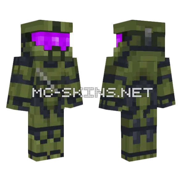 Master Chief Changed Minecraft skin, front and back