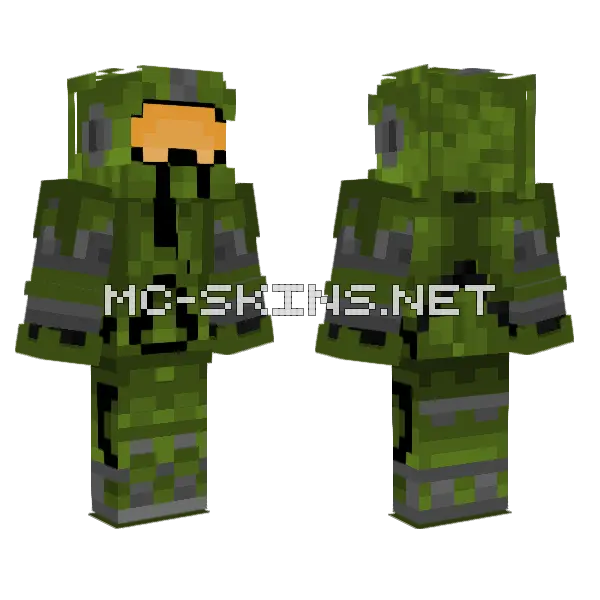 Master Chief Suit Minecraft skin, front and back