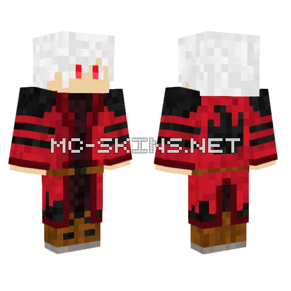 Master Of Fire Minecraft skin, front and back