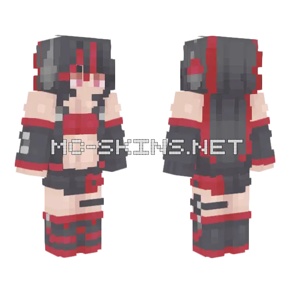 Master System Girl Minecraft skin, front and back