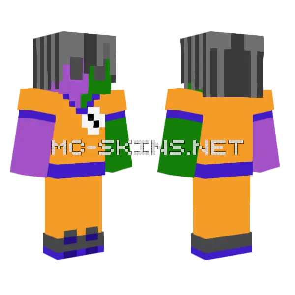 Mastered Ultra Instinct Goku Minecraft skin, front and back