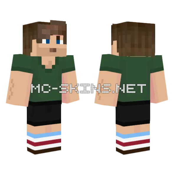 Matt Fisher – Jenny Mod Skin Minecraft skin, front and back