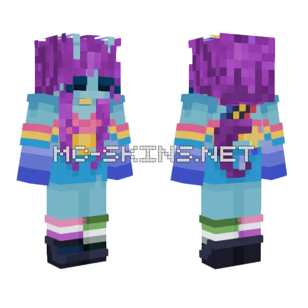 Mauri Fem Pride Juejue Minecraft skin, front and back