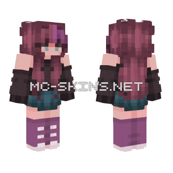 Mauve Mist RCE Minecraft skin, front and back