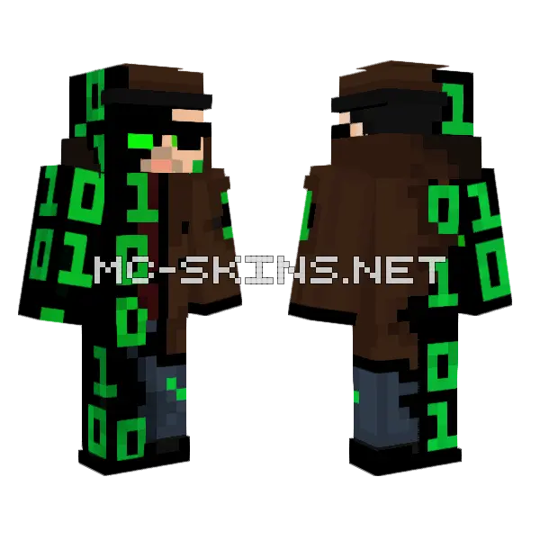 Maximus Half Code Minecraft skin, front and back