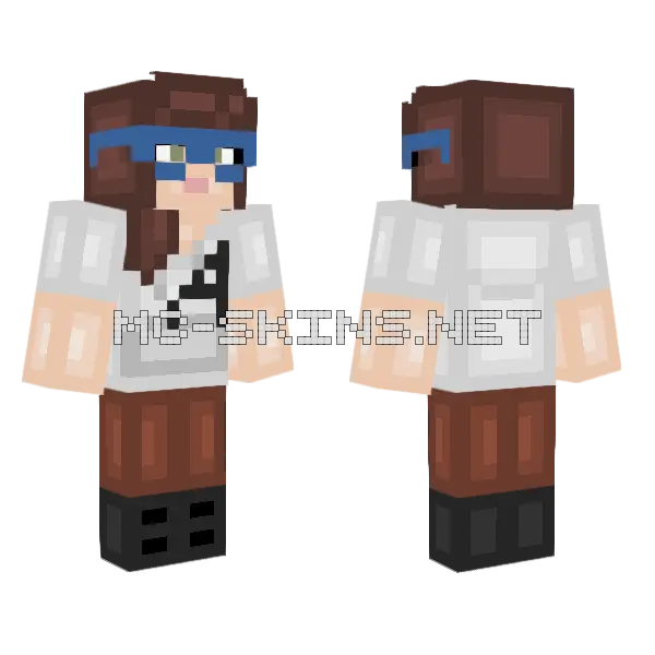 Mayrely Misaki Minecraft skin, front and back