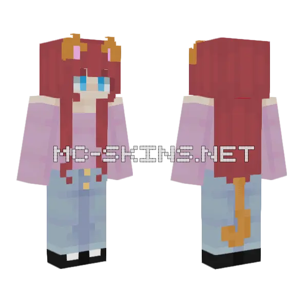 Mayuki Better Hair Minecraft skin, front and back
