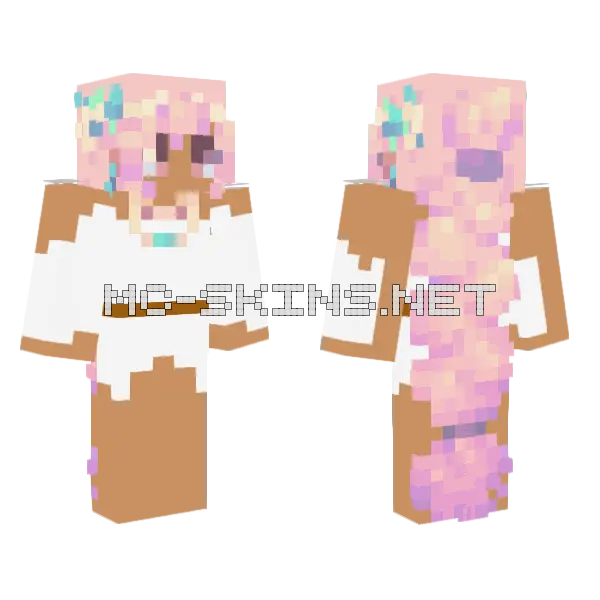 Mazelina Pastel Outfit Minecraft skin, front and back