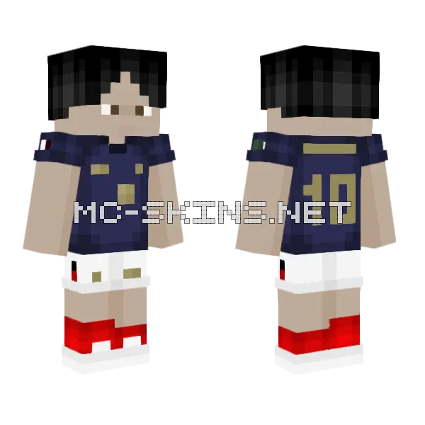 Mbappe Mundial 2022 Minecraft skin, front and back