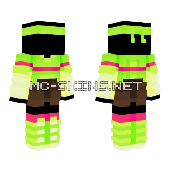 Mcc Lime Llamas Base Minecraft skin, front and back