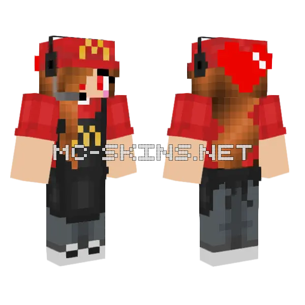 McDonald's Crew Member, front and back