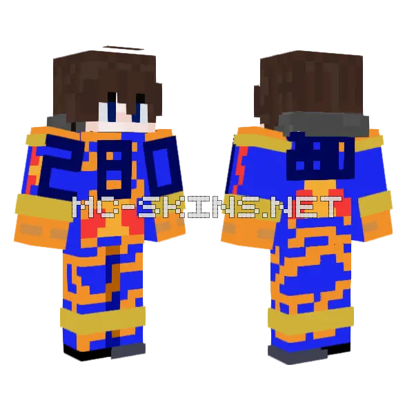 Mcj Mechanik Ksawerex Minecraft skin, front and back