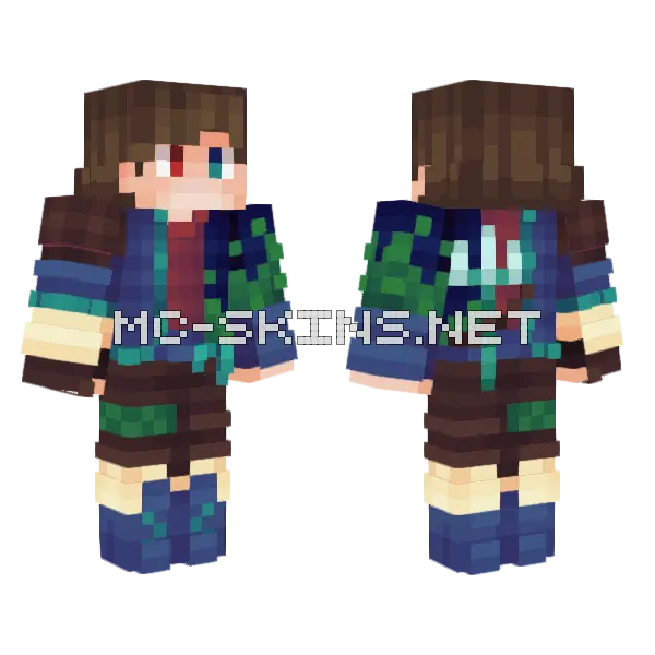 Mcmorganplayz Sapphire Squires Kst Minecraft skin, front and back
