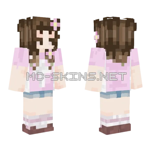 Me 2 No Jacket Minecraft skin, front and back