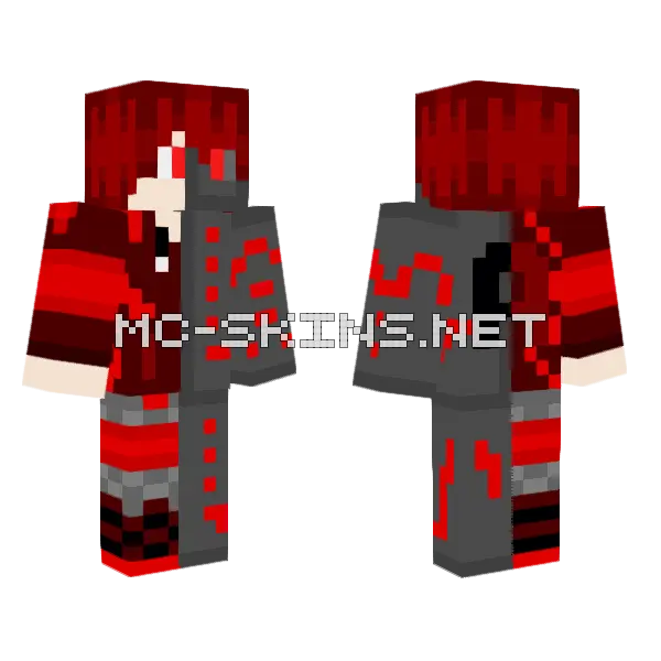 Me As A Cyborg Minecraft skin, front and back