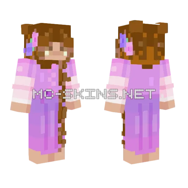 Me As Rapunzel Minecraft skin, front and back
