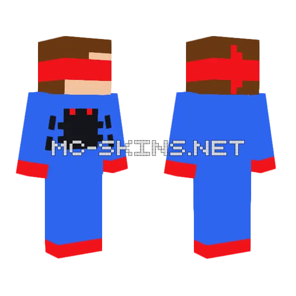 Me As Spider-Man Minecraft skin, front and back