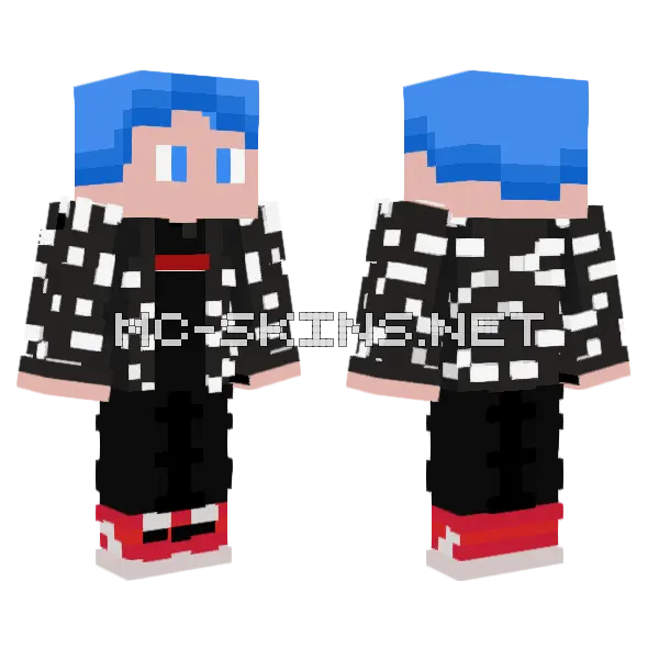 Me Blu Boiii Minecraft skin, front and back